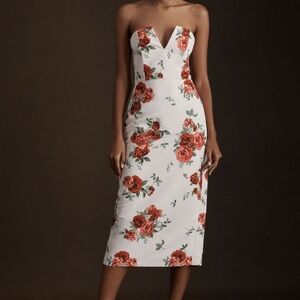 Sachin & Babi Nora rose strapless dresss